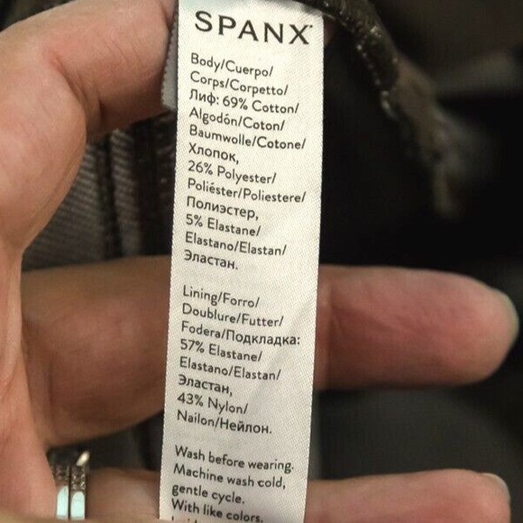 Spanx Size Medium M Jean-ish Ankle Pull On Stretch Skinny Slim Leggings Jeans - Picture 4 of 6